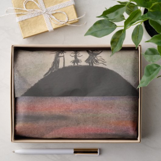 Hexen feiern einen Vollmond während Halloweens Seidenpapier (Geschenk)