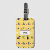 Hexen, fliegende Affen, kleine Hunde Gepäckanhänger (Vorderseite Vertikal)