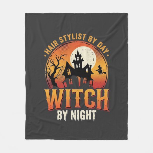 Hexen-Friseur Halloween Vintage Design_1 Fleecedecke (Vorderseite)