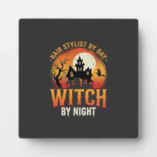 Hexen-Friseur Halloween Vintage Design_1 Fotoplatte