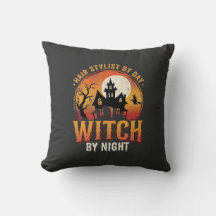 Hexen-Friseur Halloween Vintage Design_1 Kissen