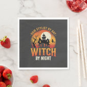 Hexen-Friseur Halloween Vintage Design_1 Serviette (Beispiel)