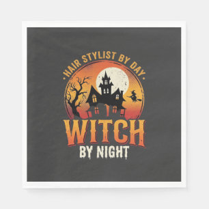 Hexen-Friseur Halloween Vintage Design_1 Serviette