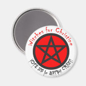 Hexen für Christine Magnet (Vorderseite/Rückseite)
