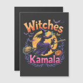 Hexen für Kamala Childless Cat Halloween Magnetkarte (Vorne/Hinten)