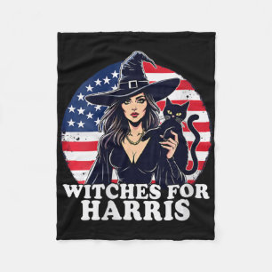 Hexen für Kamala Harris Halloween-Polit Fleecedecke