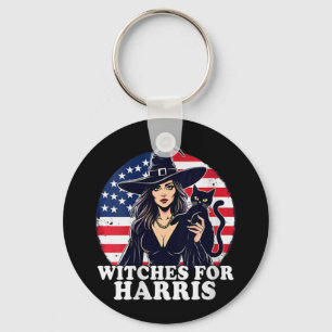 Hexen für Kamala Harris Halloween-Polit Schlüsselanhänger