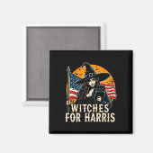 Hexen für Kamala Harris Halloween Politische Elek Magnet (Vorderseite/Rückseite)