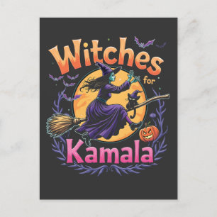 Hexen Für Kamala Kinderlose Katzenlady Halloween Einladungspostkarte