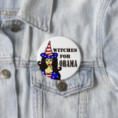 Hexen für Obama-Spaß-Halloween-Knopf Button (Beispiel)