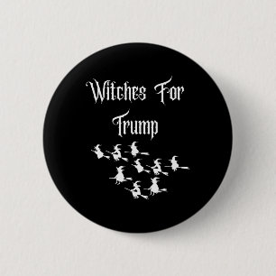 Hexen für Trump - Lustige Trump Halloween Wahl Button