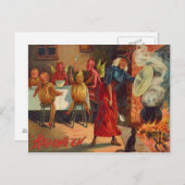 Hexen Fütternd Teufel und Kreaturen Postkarte (Vorne/Hinten)