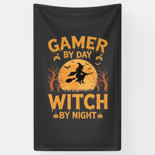 Hexen-Gamer-Halloween-Gaming-Design Banner (Vertikal)
