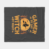 Hexen-Gamer Halloween-Gaming-Design Fleecedecke (Vorderseite (Horizontal))
