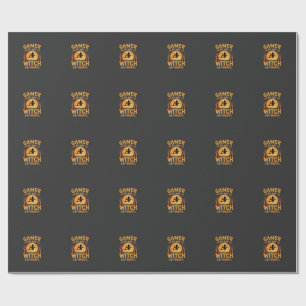 Hexen-Gamer-Halloween-Gaming-Design Geschenkpapier