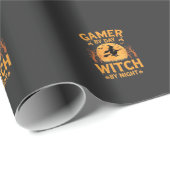 Hexen-Gamer-Halloween-Gaming-Design Geschenkpapier (Rolleneckpunkt)