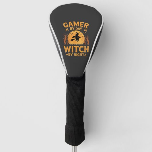 Hexen-Gamer Halloween-Gaming-Design Golf Headcover (Vorderseite)