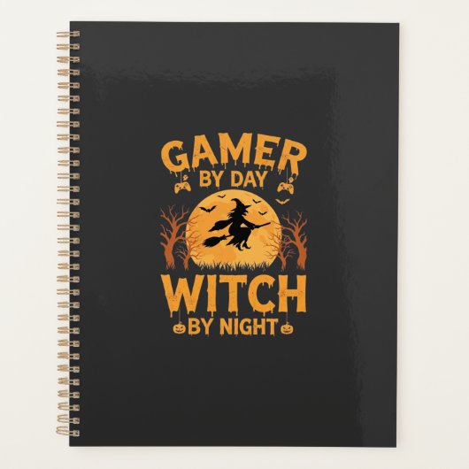 Hexen-Gamer-Halloween-Gaming-Design Planer (Vorderseite)