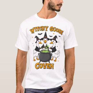 Hexen-Gans-Coven Halloween-Magie T-Shirt