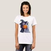 Hexen-Geist-Kürbisfeld Halloween 🎃 T-Shirt (Vorne ganz)