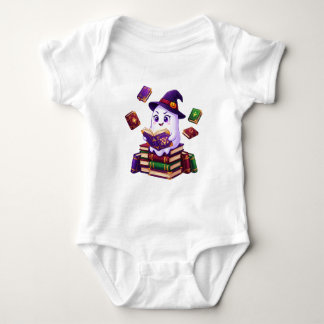 Hexen-Ghost liest Zauberbücher Halloween Baby Strampler
