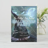 Hexen Ghosted Night Halloween-Party Einladungen (Stehend Vorderseite)