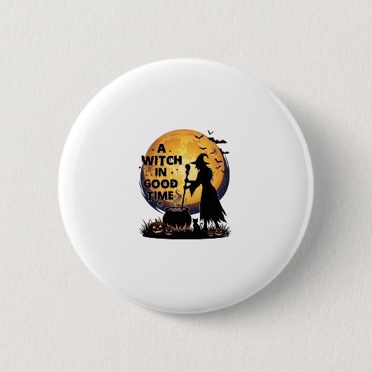 Hexen-Gute-Zeit-Halloween-Mond-Kessel_1 Button (Vorderseite)