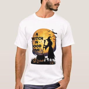 Hexen-Gute-Zeit-Halloween-Mond-Kessel_1 T-Shirt
