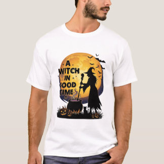 Hexen-Gute-Zeit-Halloween-Mond-Kessel_1 T-Shirt