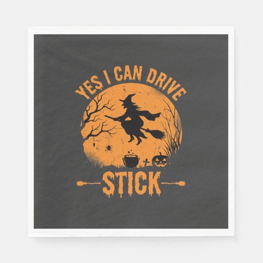 Hexen Halloween Aufkleber Grafik_1 Serviette (Vorderseite)