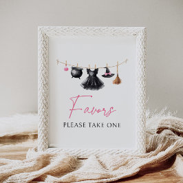 Hexen-Halloween-Baby-Party-Geschenke-Schild Poster
