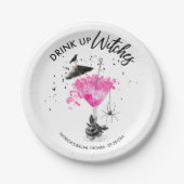 Hexen Halloween-Brautparty trinken Pappteller (Vorderseite)