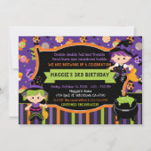 Hexen Halloween Geburtstagsparty Einladung (Vorderseite)