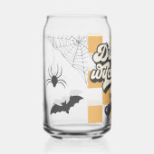Hexen Halloween-Glas trinken, Herbstsaisongeschenk Dosenglas (Vorderseite)