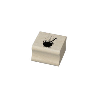 Hexen-Halloween-Kessel-Magie Gummistempel