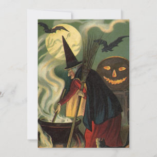 Hexen-Halloween-Kessel mit Zaubertrank Einladung