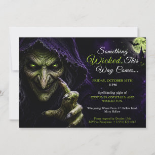 Hexen-Halloween-Kostüm-Party-Einladung Einladung