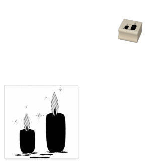 Hexen-Halloween - Magische Kerzen Gummistempel