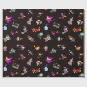 Hexen Halloween-Muster Geschenkpapier (Flach)