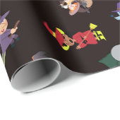 Hexen Halloween-Muster Geschenkpapier (Rolleneckpunkt)