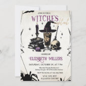 Hexen Halloween Night Party Einladung (Vorderseite)