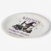 Hexen Halloween Night Party Pappteller (Schrägansicht)