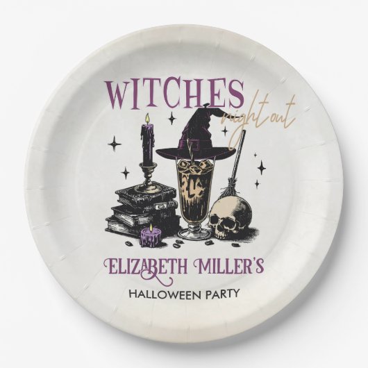 Hexen Halloween Night Party Pappteller (Vorderseite)