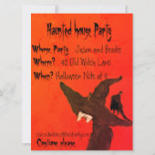 Hexen Halloween-Party Art Caldron Vultures Einladung (Rückseite)