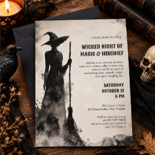 Hexen-Halloween-Party Einladung