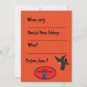 Hexen Halloween-Party Einladung originale Kunst (Rückseite)