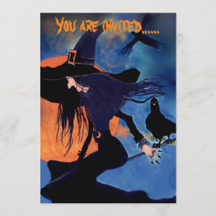 Hexen Halloween-Party-Einladung von Künstler Einladung