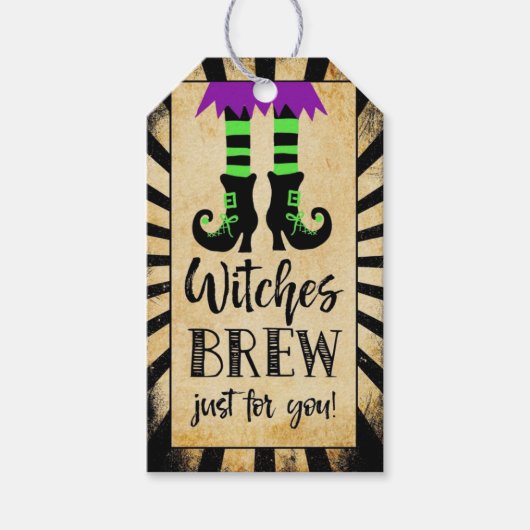 Hexen Halloween-Party Gefallen Geschenkanhänger (Vorderseite)