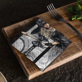 Hexen Halloween-Party mit geschraubtem Hintergrund Serviette