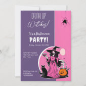 Hexen Halloween-Party trinken Einladung (Vorderseite)